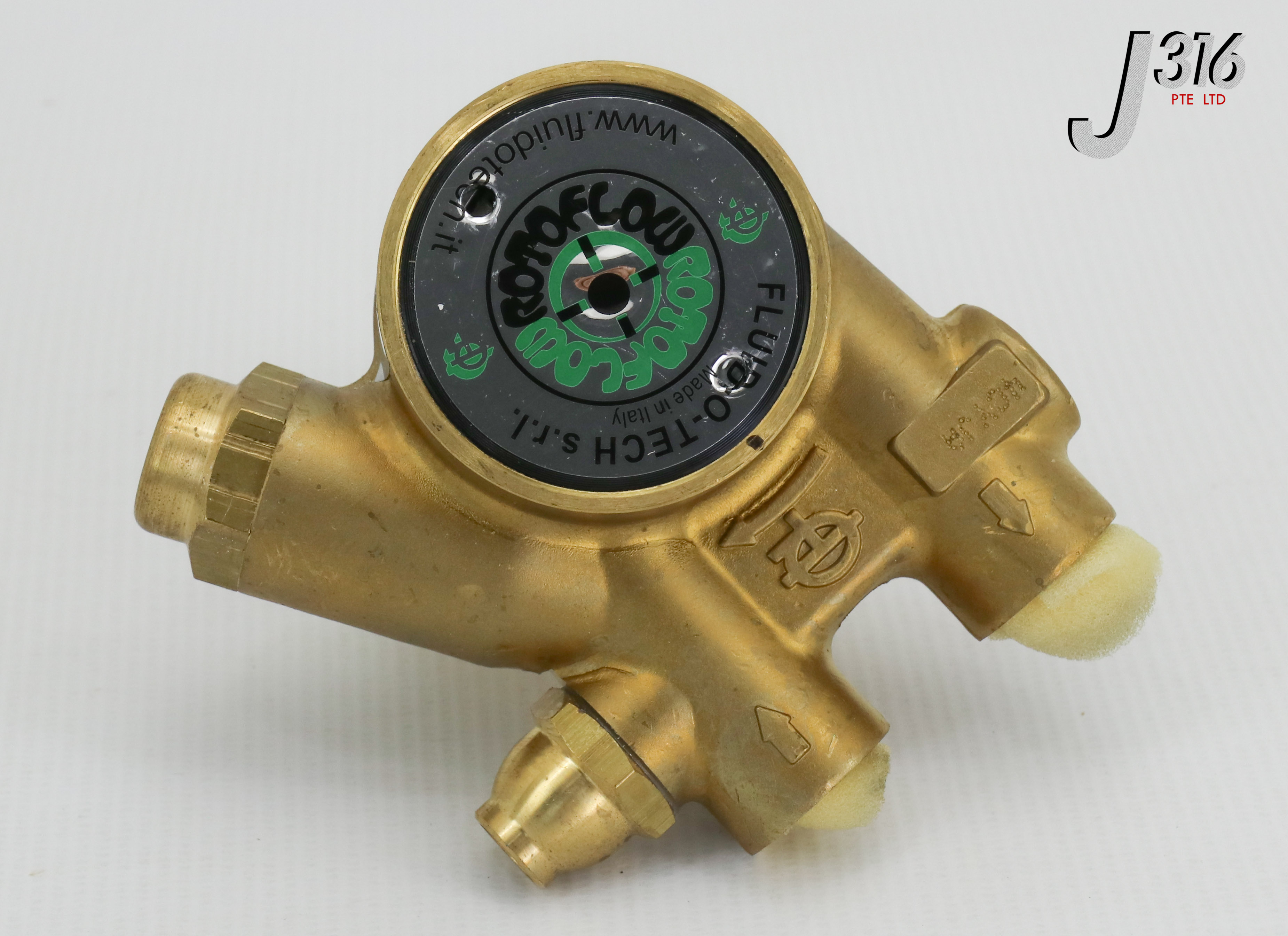 24446 FLUID-O-TECH BRASS ROTARY VANE PUMP, PO301XE (NEW